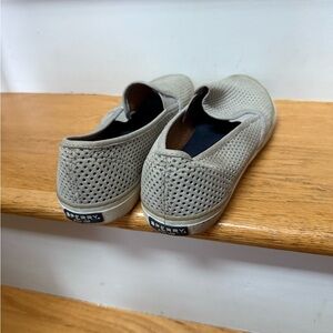 Sperry Gray Perforated Slip-Ons